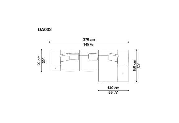3-местный тканевый диван с полуостровом B&B Italia док ARCH-00061121 - Вид №39