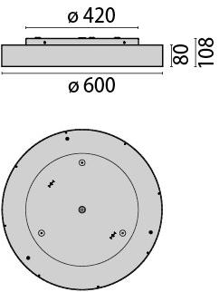 PERFORMANCE iN LIGHTING Светодиодный потолочный светильник из алюминия и пластика Sl780 sun-id-1351121 - Вид №4