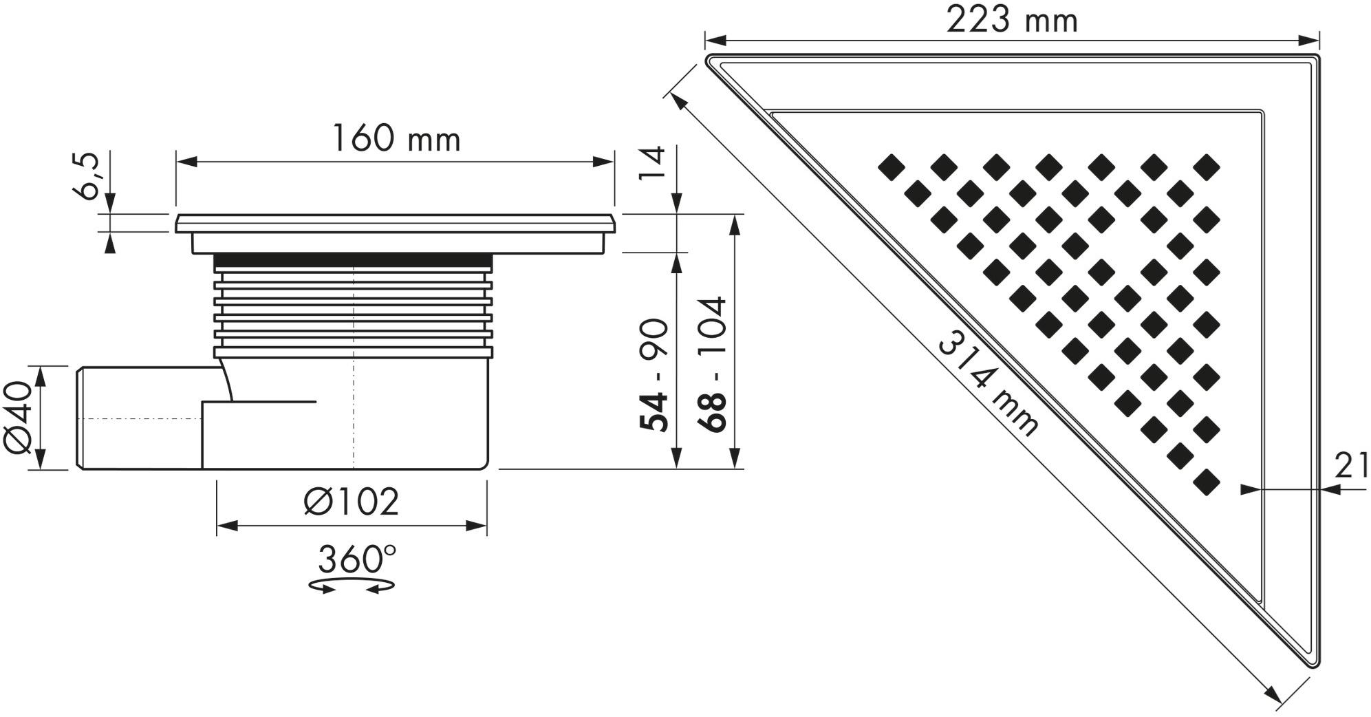 ESS Easy Drain Трап для душа из стали Aqua sun-id-1488542 - Вид №6