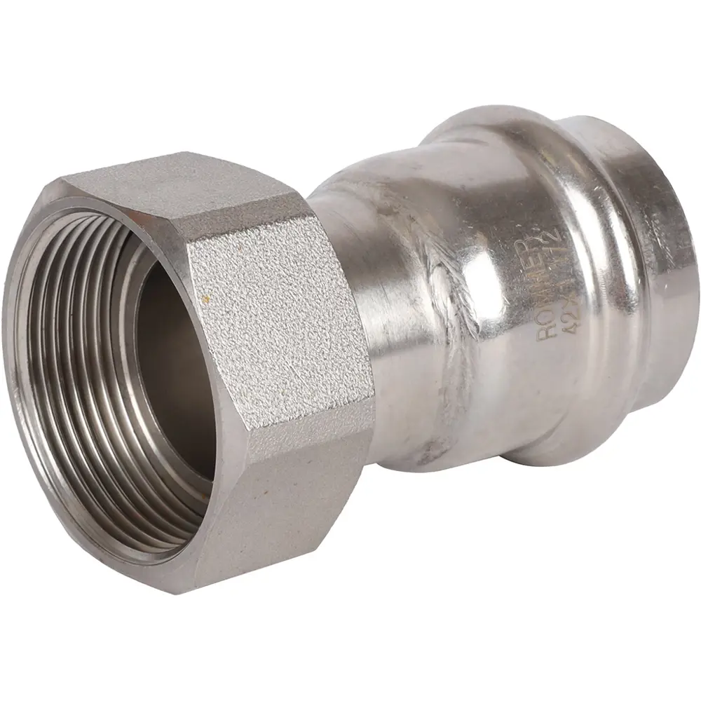 Муфта переходная Rommer 1 1/2"x42 мм с накидной гайкой ВПр-ВР нержавеющая сталь 88011206 STLM-2212558 