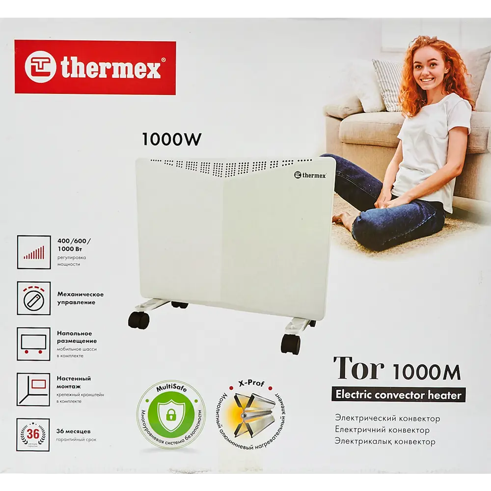 Конвектор мобильный Thermex Tor 1000M, 750-1000 Вт STLM-2163525 - Вид №4