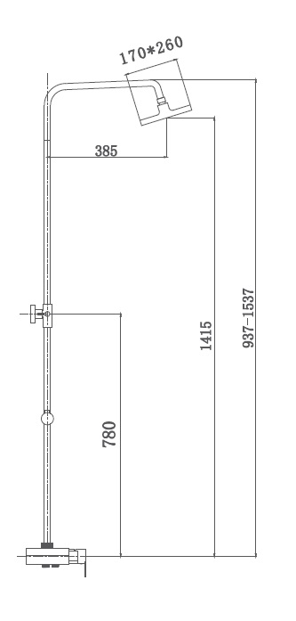 HB2421 Душевая система , хром Haiba  - Вид №2