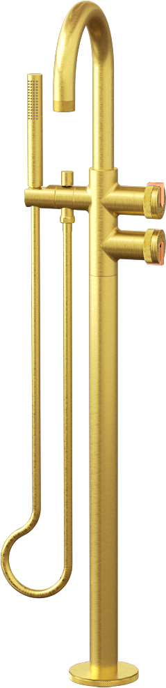 E-11554-R1BAU-L1RG-BAU Смеситель напольный отдельностоящий (внешняя часть) GRAFF MOD+