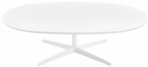 arper Низкий овальный журнальный столик из мдф Eolo