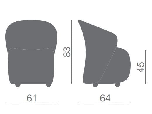 Тканевое кресло с подлокотниками Kastel Koccola ARCH-00107714 - Вид №3