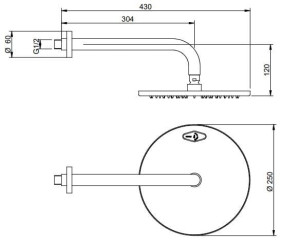 Набор для душа из латуни с ручным душем