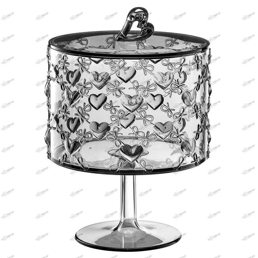 Ваза стеклянная для десертов 22 см серая Love GUZZINI - 00-3870246 Серый 