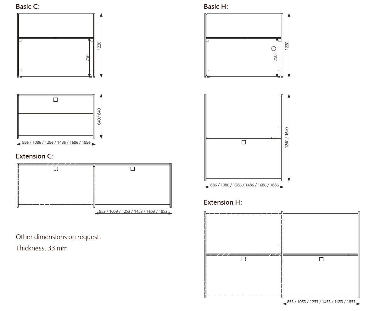 Прямоугольный стол со звукопоглощающими перегородками Glimakra of Sweden LIMBUS WORK BOOTH ARCH-00150515 - Вид №5