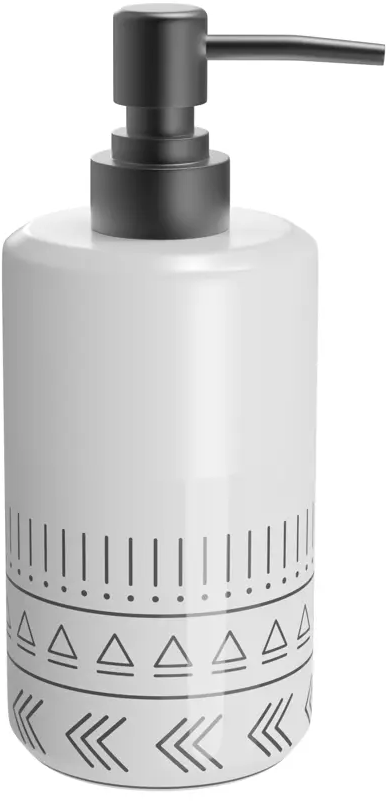 Дозатор LEMER Snow - элегантный аксессуар для ванной в бело-черном стиле 87496819