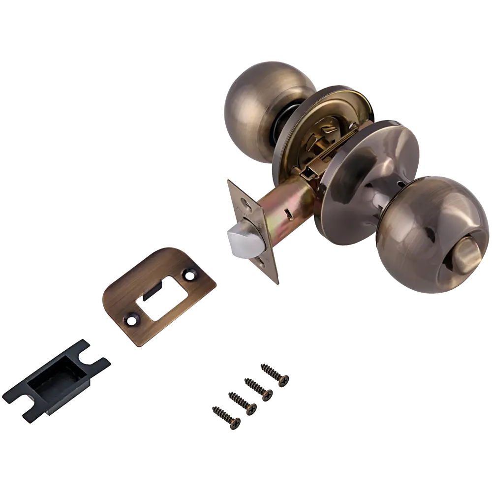 Ручка-кноб AVERS с фиксатором для межкомнатных дверей в стиле античная бронза 82001625 STLM-0016916 - Вид №1