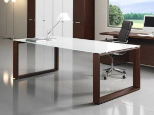 Bralco Прямоугольный письменный стол из стекла Arche