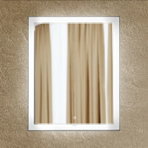 Зеркало настенное с подсветкой 70х80 см белое Bella Lux ALAVANN BELLA LUX 303911 Белый;зеркальный