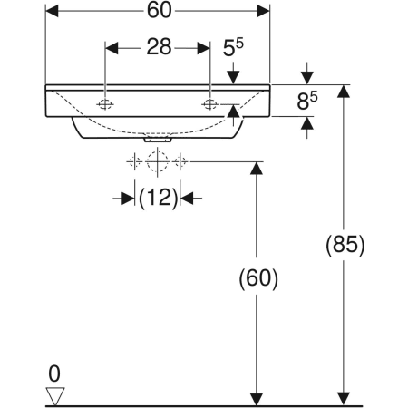 500.532.01.1 Раковина Geberit Xeno² Geberit  - Вид №21