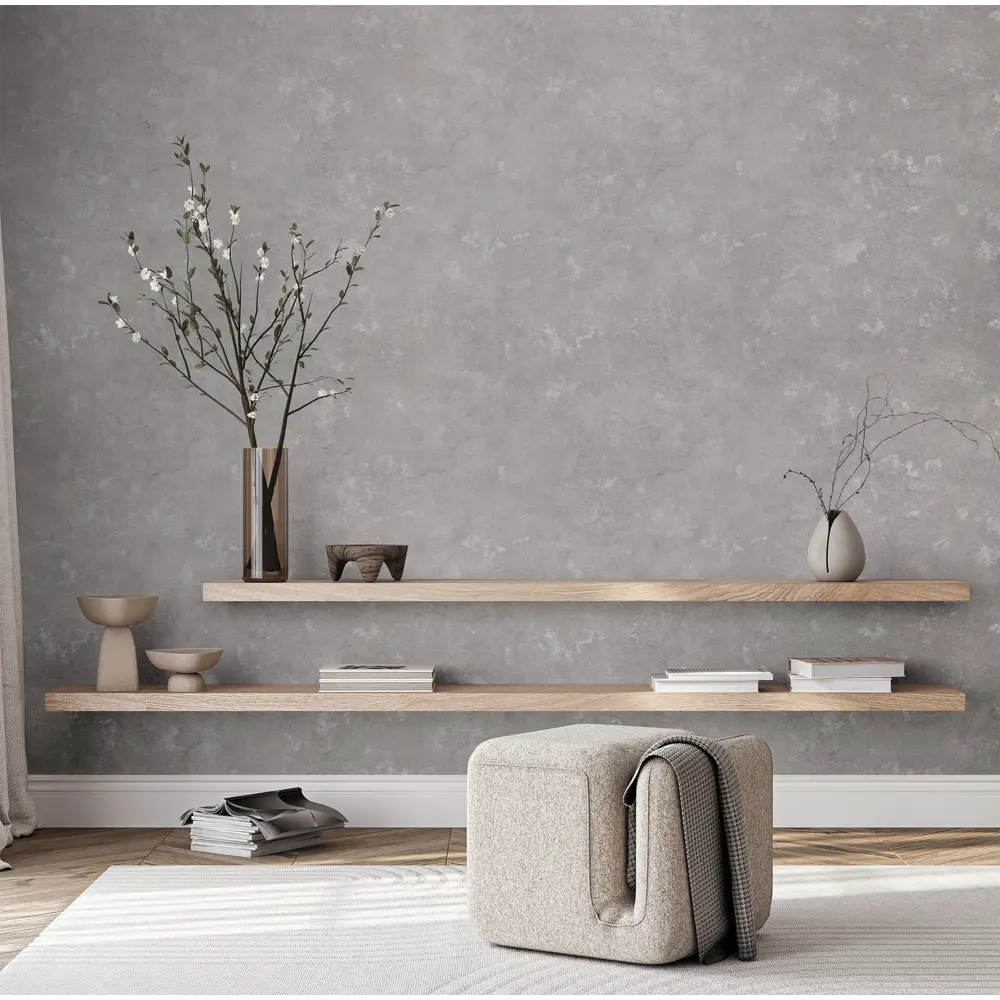 Флизелиновые обои ATELIERO Super Beton с эффектом штукатурки, темно-серые 89432666 STLM-1568835 - Вид №3