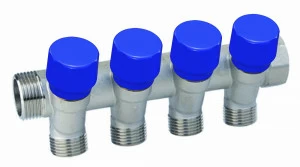 Carlo Poletti C32410TB35 Коллектор вертикальный, сборный, с регулировочным клапаном. 4 ответвления, межосевое расстояние 40 мм.