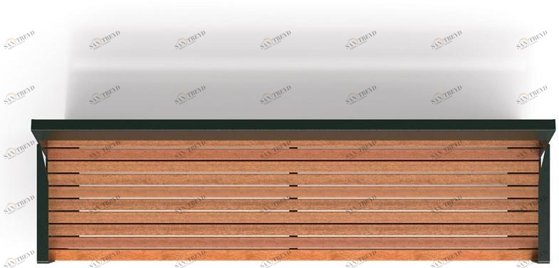 City Design Скамья из стали и дерева с подлокотниками со спинкой Lena Lena w