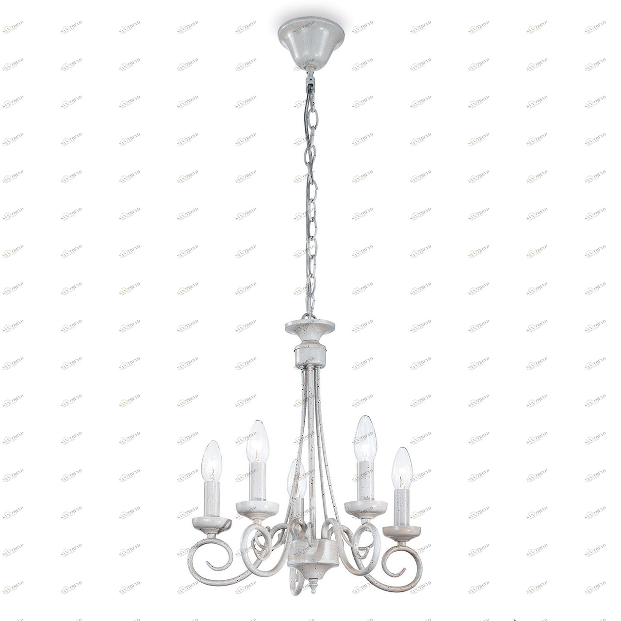 Подвесная люстра Ideal Lux Brandy SP5 IDEAL LUX ДИЗАЙНЕРСКИЕ, BRANDY 057264 Белый 