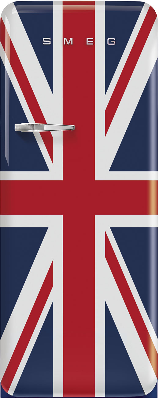 FAB28RDUJ5 Холодильник / отдельностоящий однодверный холодильник, стиль 50-х годов, 60 см, британский флаг, петли справа SMEG 