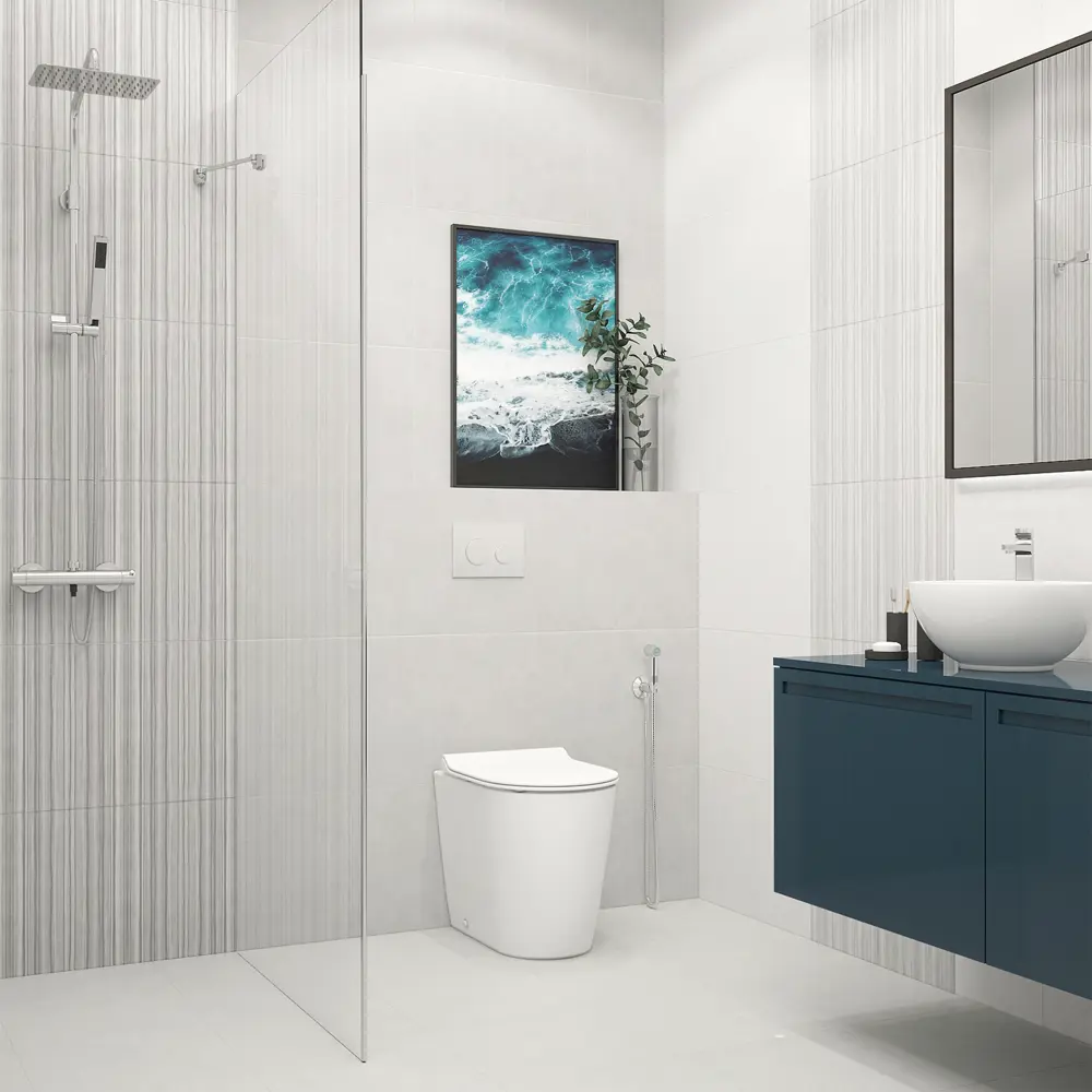 Плитка настенная Керамин Ассам 1Д 40x27.5 см 1.65 м² цвет серый 84760414 STLM-2038530 - Вид №5