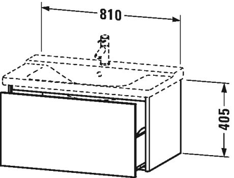 XS408101818 XSquare Тумбочка подвесная Белый матовый, декор Duravit - Вид №1
