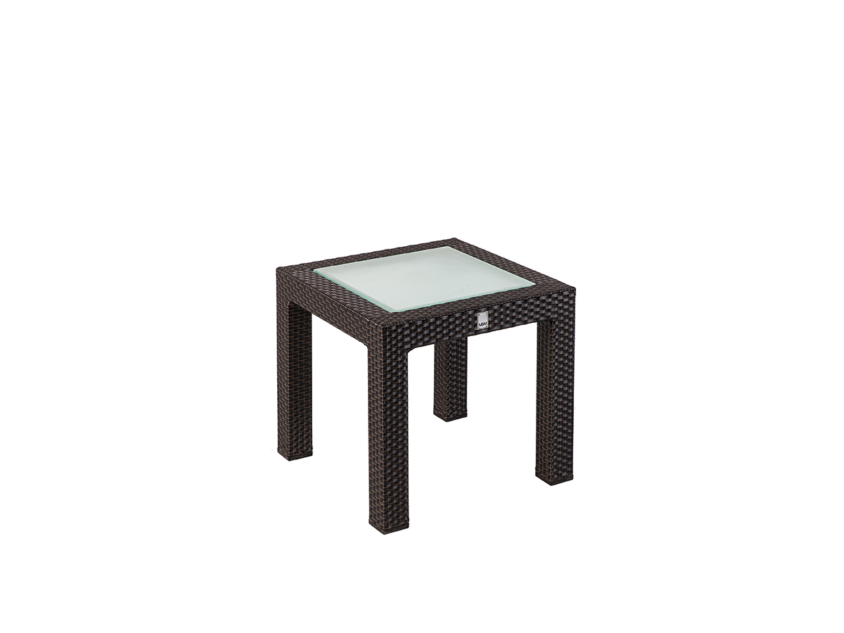 68.00.0106 Журнальный столик Bellini Mocca - стеклянная столешница - 50 x 50 Mbm 