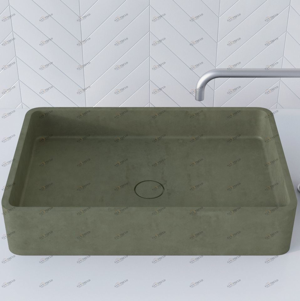 WВ601OLIVKOVYJ Накладная раковина на столешницу  овальная BetOn 