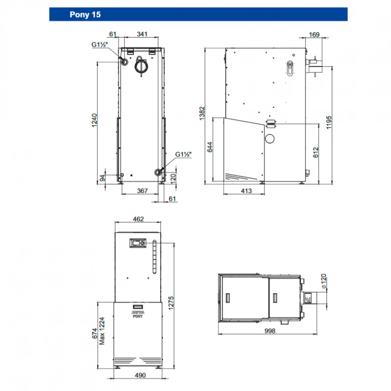 Пеллетный котел Zota Pony 15 PONY15 - Вид №6