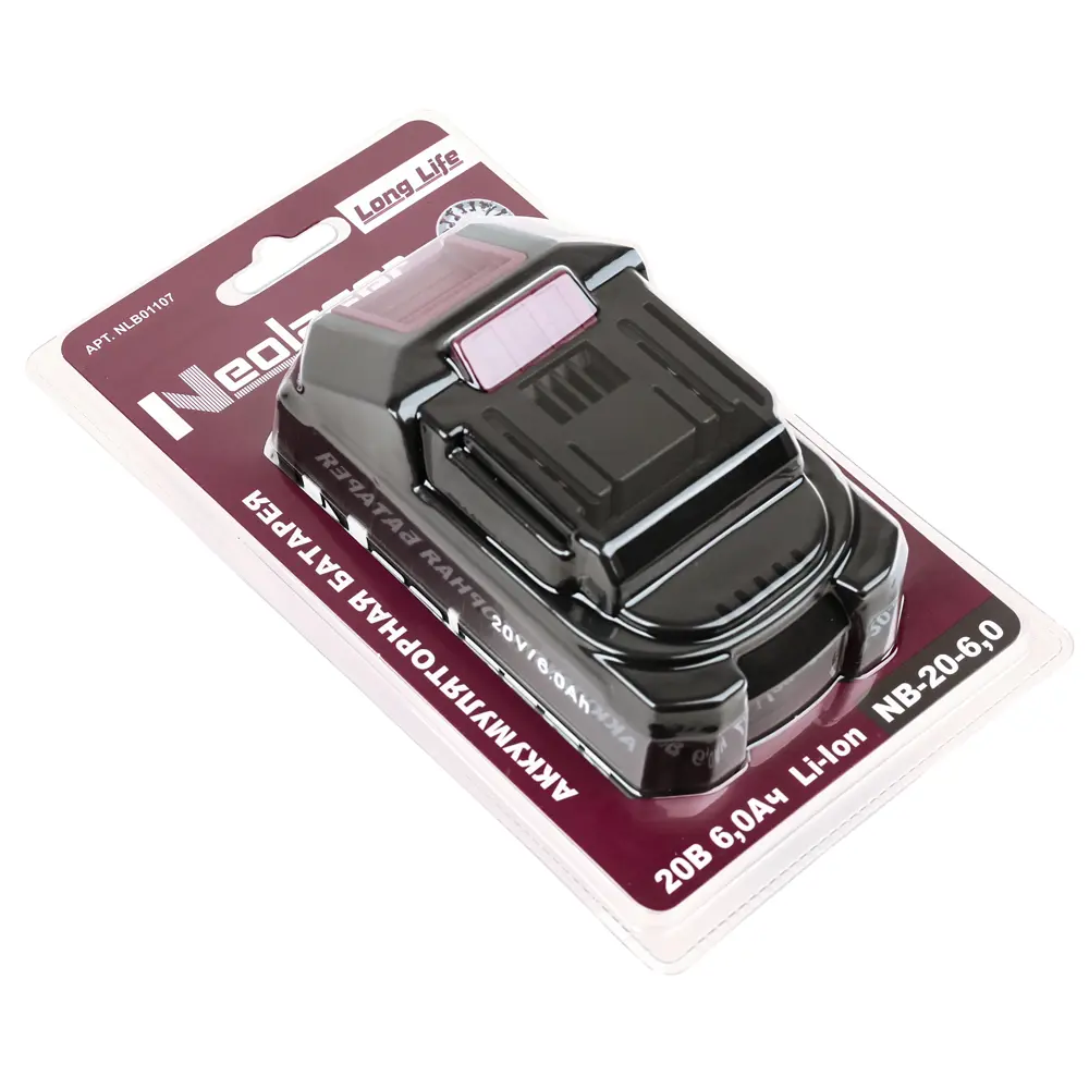 Аккумулятор Neolaser NB-20-6.0, 20 В Li-ion 6 Ач STLM-2188142 - Вид №12