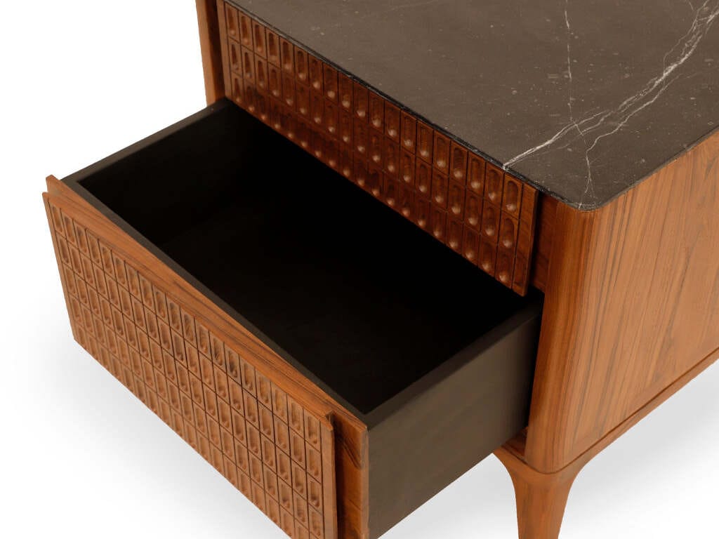 Тумбочка из тикового дерева с ящиками Alankaram PIEDRA ARCH-00042673 - Вид №3