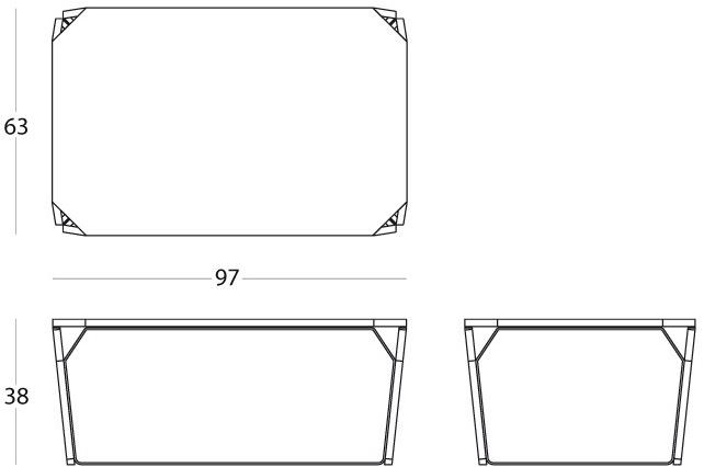MEMEDESIGN Стол журнальный металлический по контракту Tray sun-id-1508057 - Вид №4