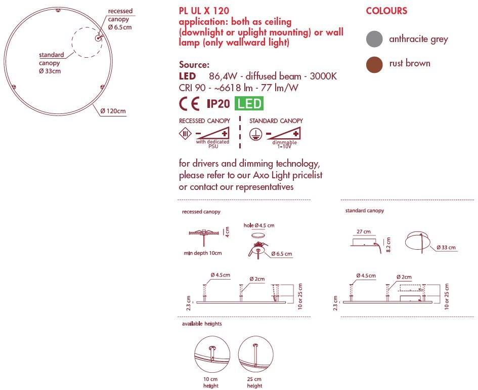 AXOLIGHT Алюминиевый светодиодный потолочный светильник U-light sun-id-1346742 - Вид №3
