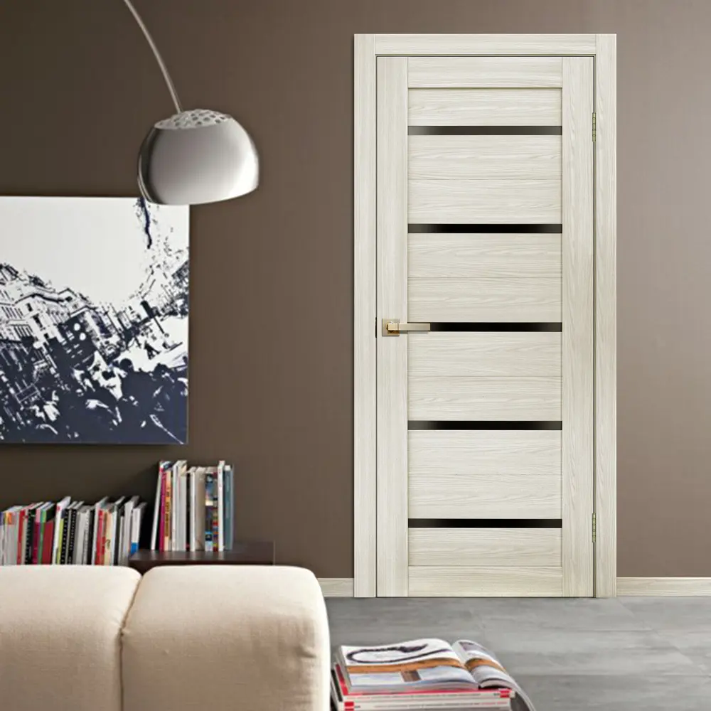 Комплект двери Artens Дукато горизонтальная глухая 80x200 см Hardflex цвет бора с добором 100 мм STLM-2006801 - Вид №1