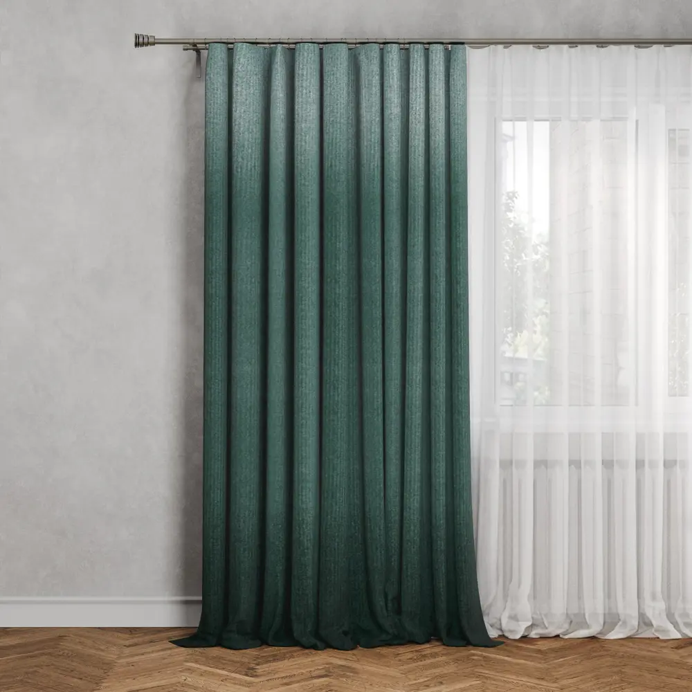 Штора на ленте Inspire Hetafe 140x280 см цвет зеленый 89343133 STLM-2156853 