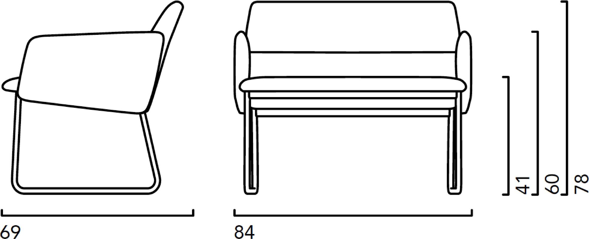 Crassevig Санное кресло из ткани Aura sun-id-1356080 - Вид №6