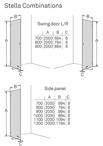 685182 Душевая дверь IFO Stella, дверь IFO Stella 700 правая - Вид №3