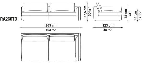 B&B Italia Модульный угловой диван из ткани Richard sun-id-1472345 - Вид №85
