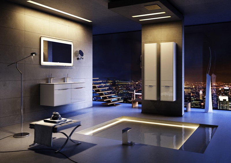 Malaga панель с зеркалом и подсветкой Mal.02.12 AQWELLA sun-id-277772 - Вид №2