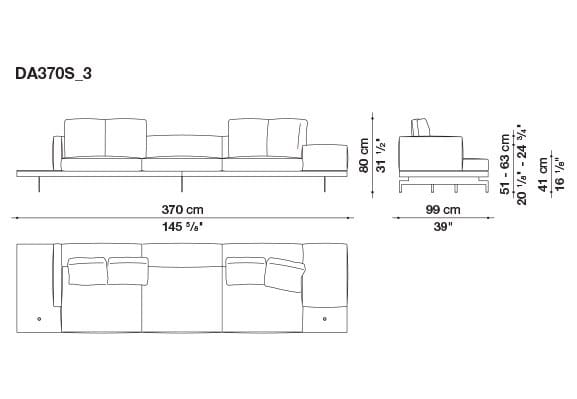 3-местный тканевый диван B&B Italia док ARCH-00033457 - Вид №186