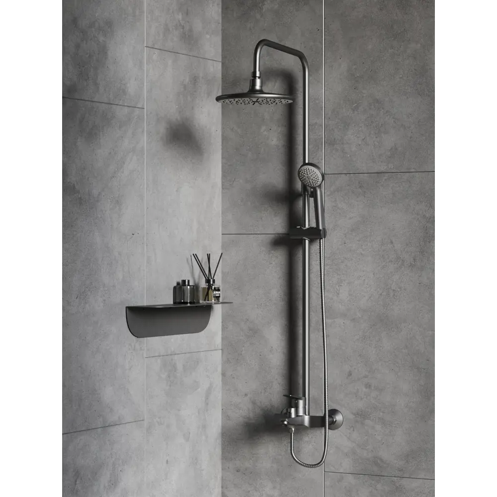Душевая система Esko Marburg графит с 3 режимами подачи воды 89385950 STLM-1341060 - Вид №1
