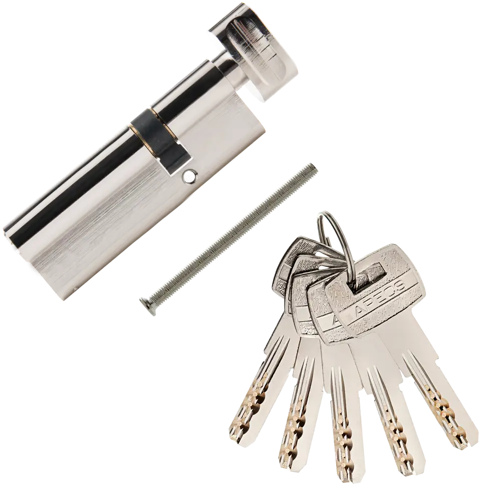 Цилиндровый механизм APECS Pro LM-90 с защитой от взлома, ключ-вертушка 84168059 SM STLM-0046671 - Вид №1