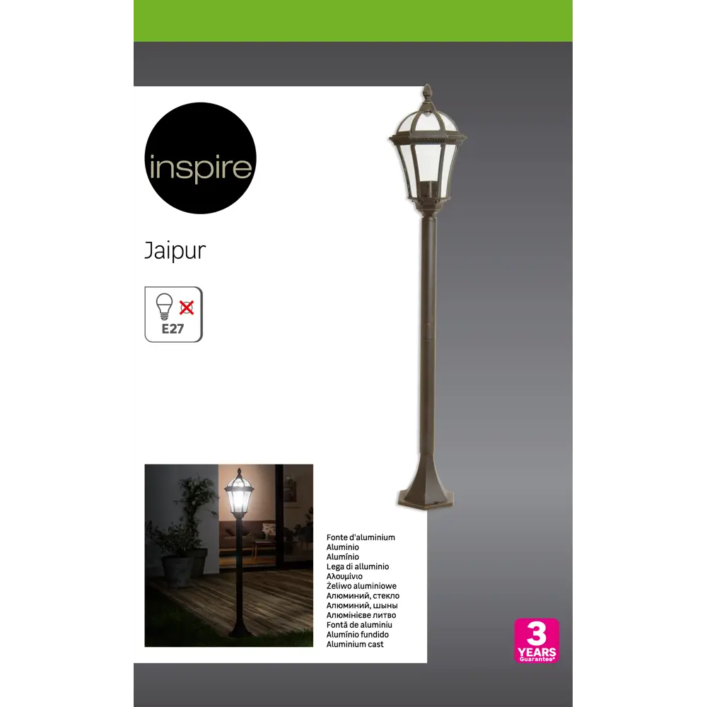 Уличный фонарный столб Inspire Jaipur для садового освещения 82664560 STLM-0033223 - Вид №5