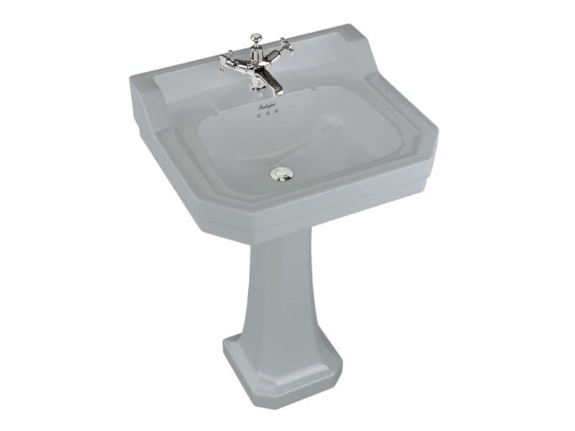 Прямоугольный умывальник из стекла на колонне Burlington На заказ ARCH-00055802 - Вид №8