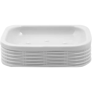 Мыльница настольная Swensa «Rotang» пластик цвет белый