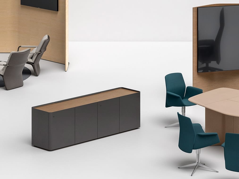 Кожаный офисный шкаф с замком Poltrona Frau офис-системы управления ARCH-00090241 - Вид №3