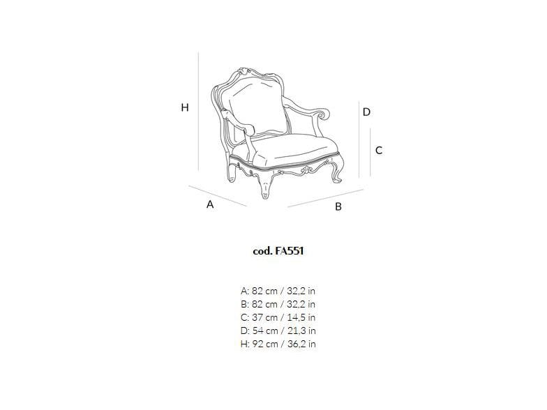 Тканевое кресло с подлокотниками Lando GIGI ARCH-00005379 - Вид №2
