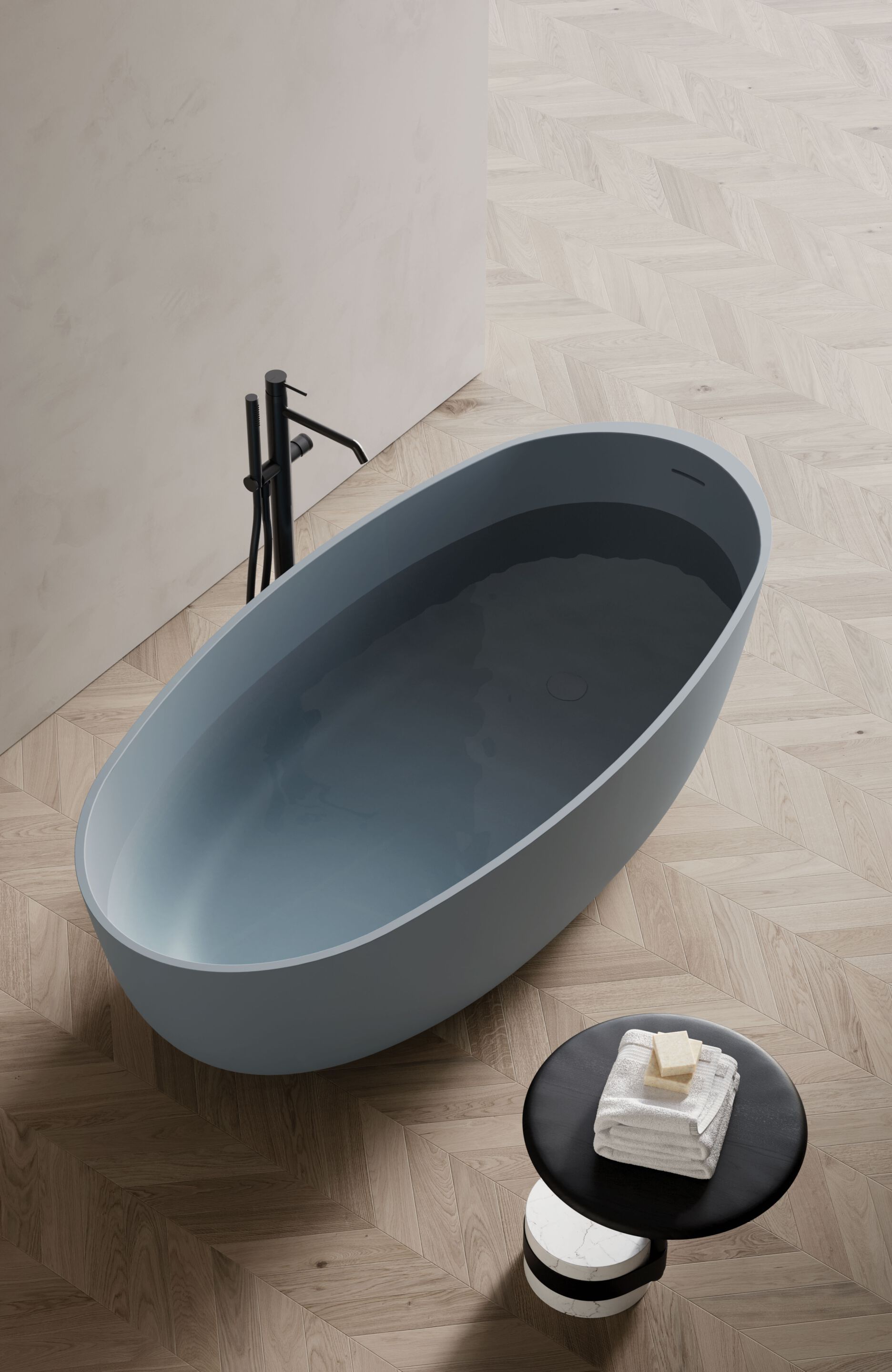 Овальная ванна в центре комнаты в Cristalplant® DISENIA круглый ARCH-00095689 - Вид №1