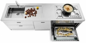 ALPES-INOX Линейная кухня из нержавеющей стали Liberi in cucina