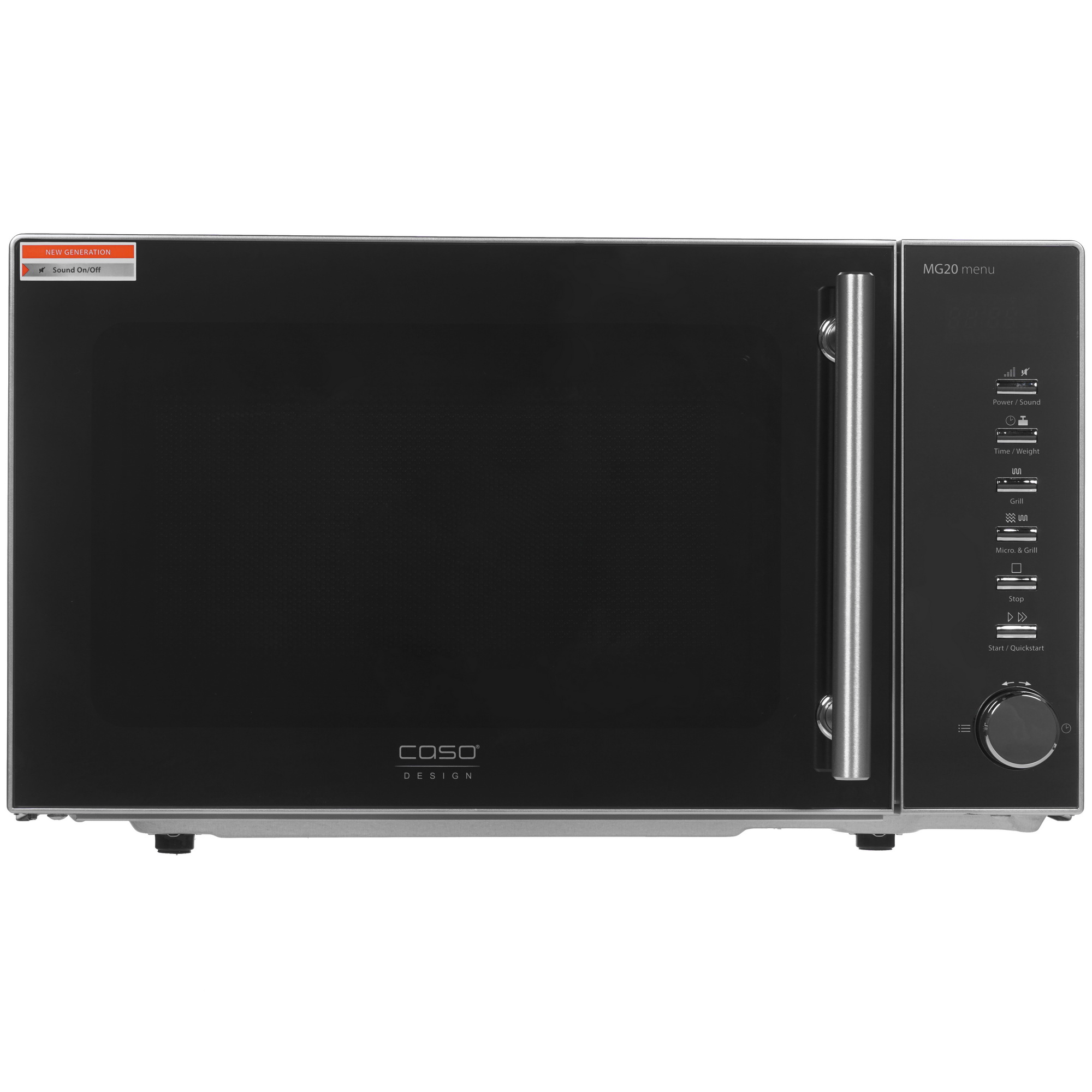 1117029 Микроволновая печь CASO MG 20 Menu зеркальный, серебристый STDN-0076890