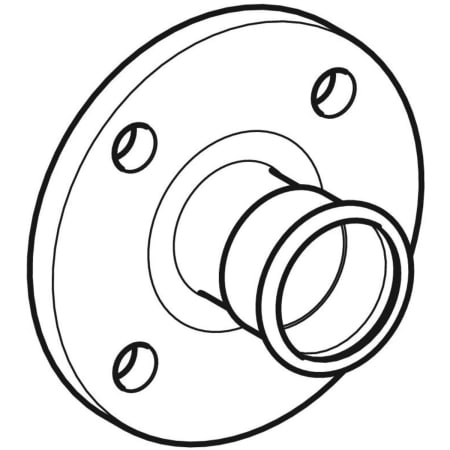 GEBERIT 33738 Фланец Geberit Mapress из нержавеющей стали, PN 10/16, с прессовым соединением  - Вид №1