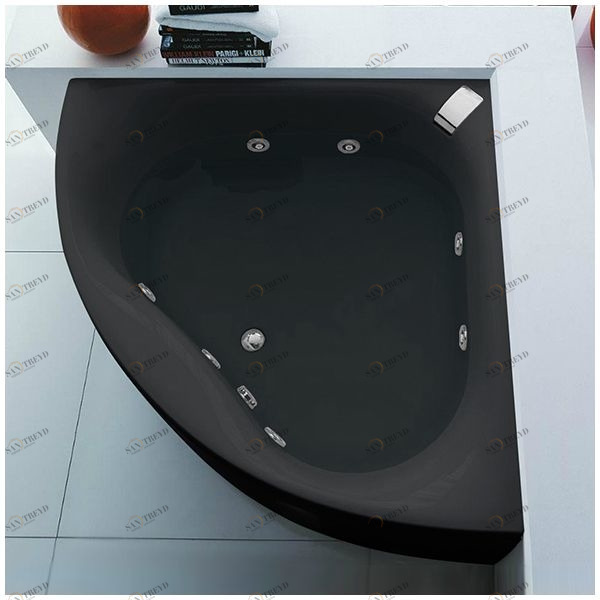 Ванна Gruppo tressee Slide V0447-C чёрная угловая большая Gruppo Treesse V0447C